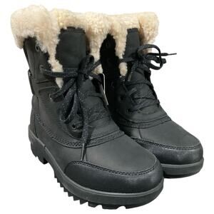SOREL Women's Tivoli IV Parc Waterproof Winter Boot Black Sea Salt Size 7.5 NIB